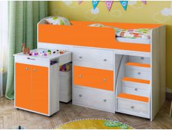 Кровать-чердак Малыш 1600 Винтерберг-оранжевый