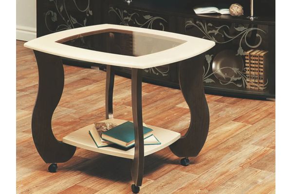 Журнальный стол Сатурн М01 со стеклом венге