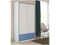 Шкаф Дельта 9 Сильвер белый-синий