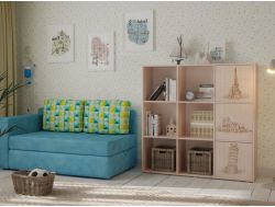 Стеллаж ДМ9 ТМК с фотопечатью Млечный дуб