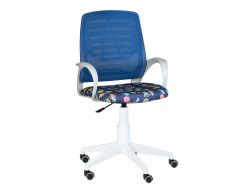 Кресло Ирис white kids стандарт синий-Т-55