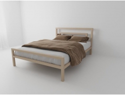 Металлическая кровать Куба 1400*2000 мм бежевая