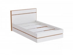 Кровать 1200 мм МС Аркон Белый/Дуб Вотан