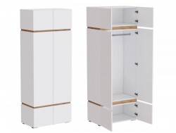 Шкаф 2-х створчатый МС Аркон Белый/Дуб Вотан