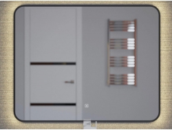 Зеркало Uperwood Modul черное теплая подсветка 60х80 см