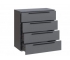 Комод 4 ящика МС Люмьер Графит