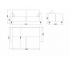 Прямой диван Стокгольм Newtone navy