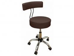 Стул мастера Монро со спинкой на металлическом каркасе шоколадный