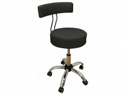 Стул мастера Монро со спинкой на металлическом каркасе черный