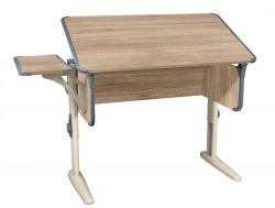 Парта СУТ 43 с полкой сонома-серый