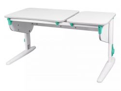 Парта СУТ 45 белый-аквамарин